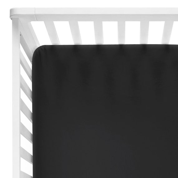 Crib Sheet 24x47 Black Mini Crib Sheet Ikea Crib Bedding Etsy