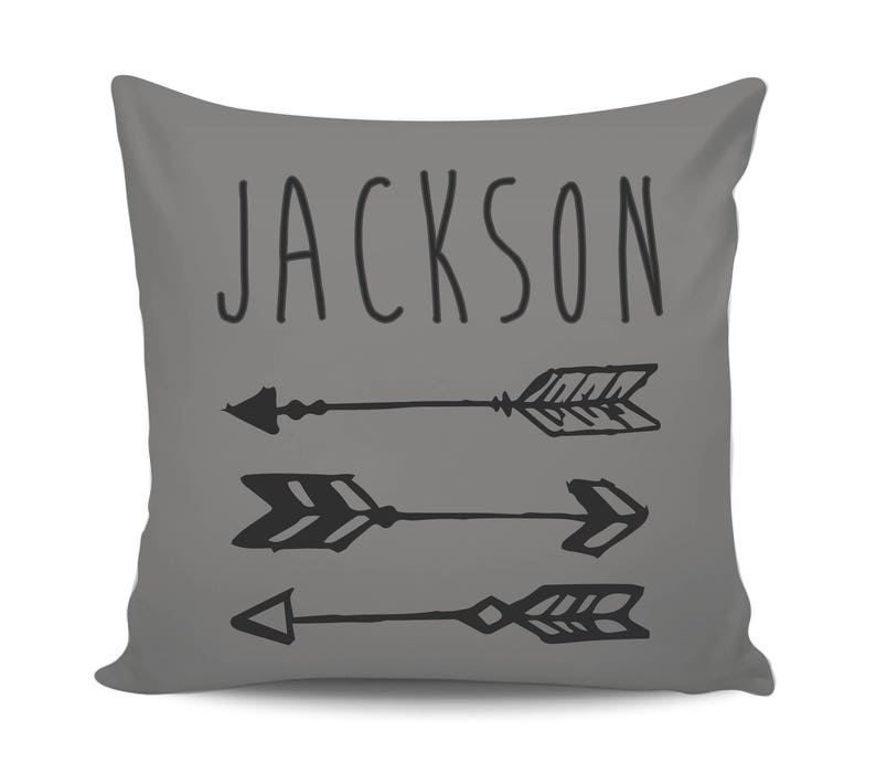 Arrows Baby Shower Gift for Mom, Personalized Boy Name Pillow, Custom Nursery Decorative Pillow Cover, Throw Pillow, New Baby Announcement image 4