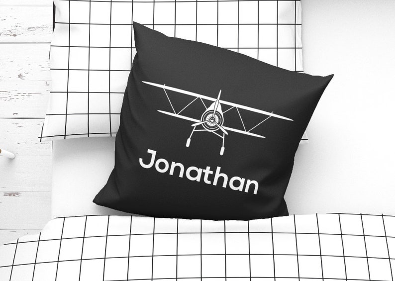 Personalized Pillow Airplane Custom Pillow Airplane Nursery Etsy