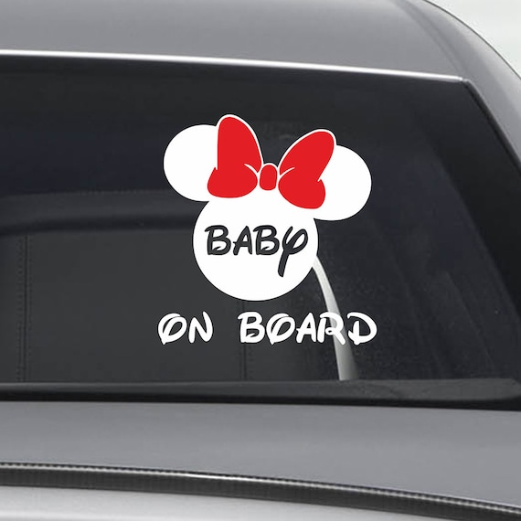 I bambini a bordo auto Bambino Bambini Disney Finestra Adesivo Decalcomania Segno di sicurezza