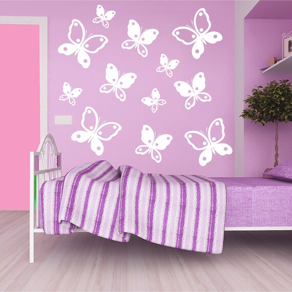 Butterflies Wall Decal Butterfly Wall Decal Kids Room Wall Etsy