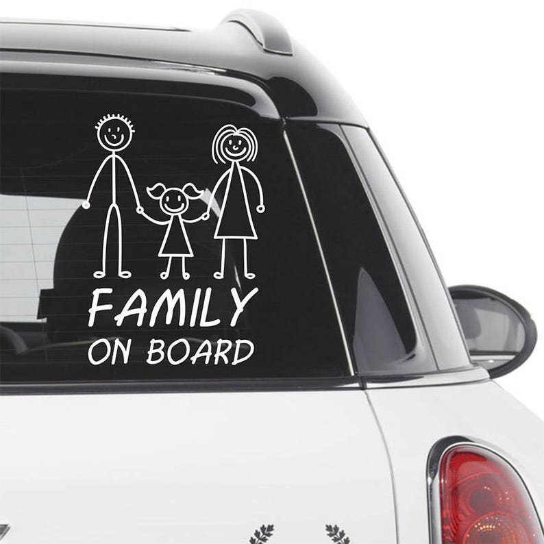 Family on Board Car Sticker Decal Car Window Decal Family Etsy UK