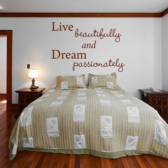 Live Beautifully Wall Decal Words Wall Decal Bedroom Wall Decal Words Wall Decal Lettering Quotes Wall Decal Words Wall Vinyl 119