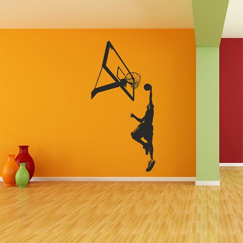 Basketball Wall Sticker Sports Wall Decal Boys Room Decor Etsy