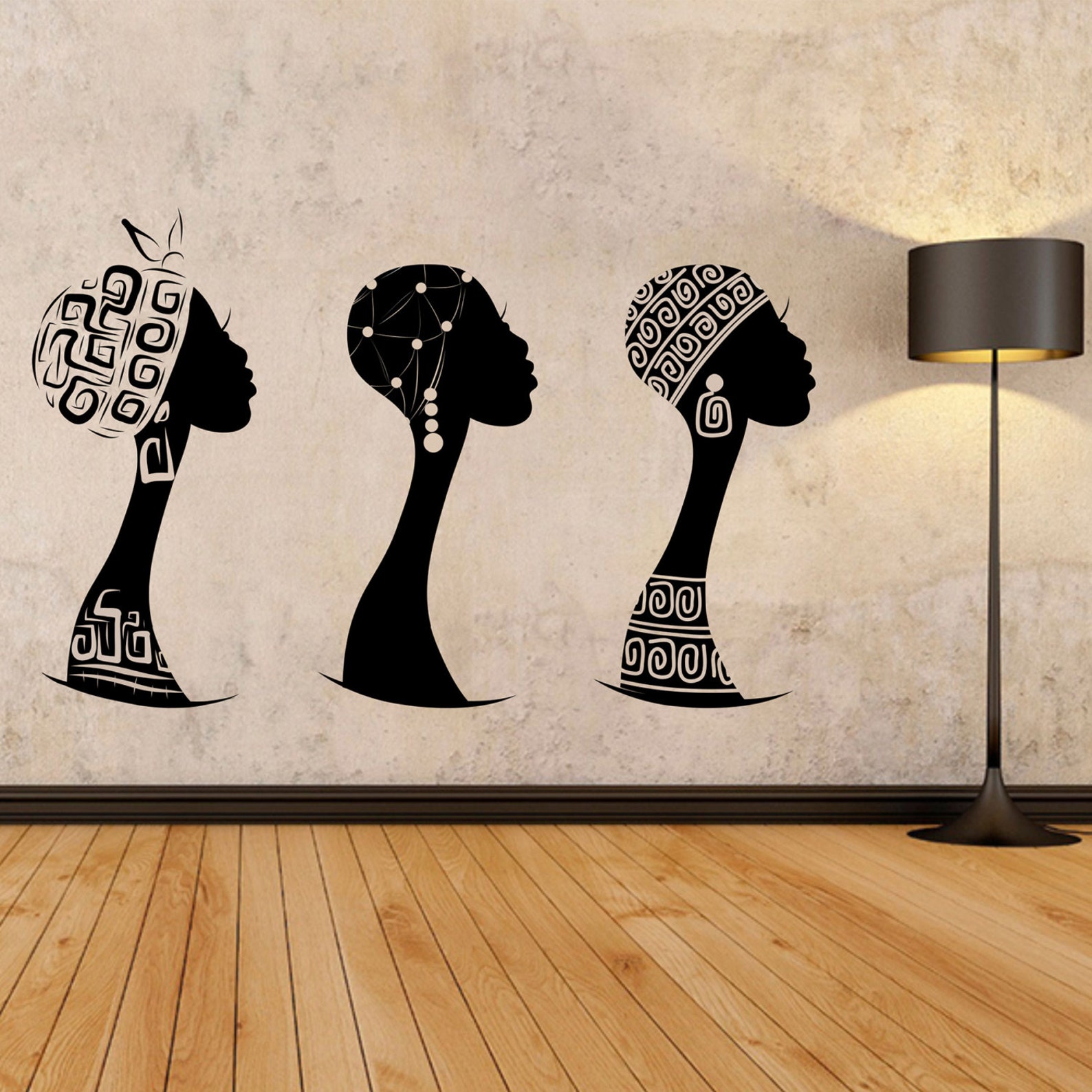 African Women Wall Decal African Woman Profile Wall Vinyl Etsy UK