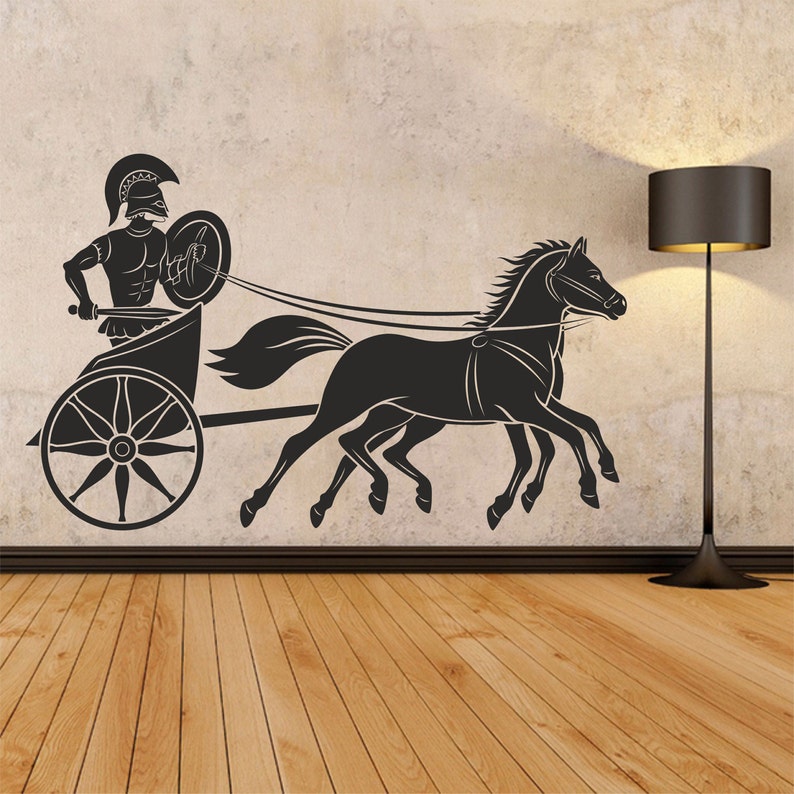 Ancient Greece Wall decal Greek art wall decal Greek warrior Etsy