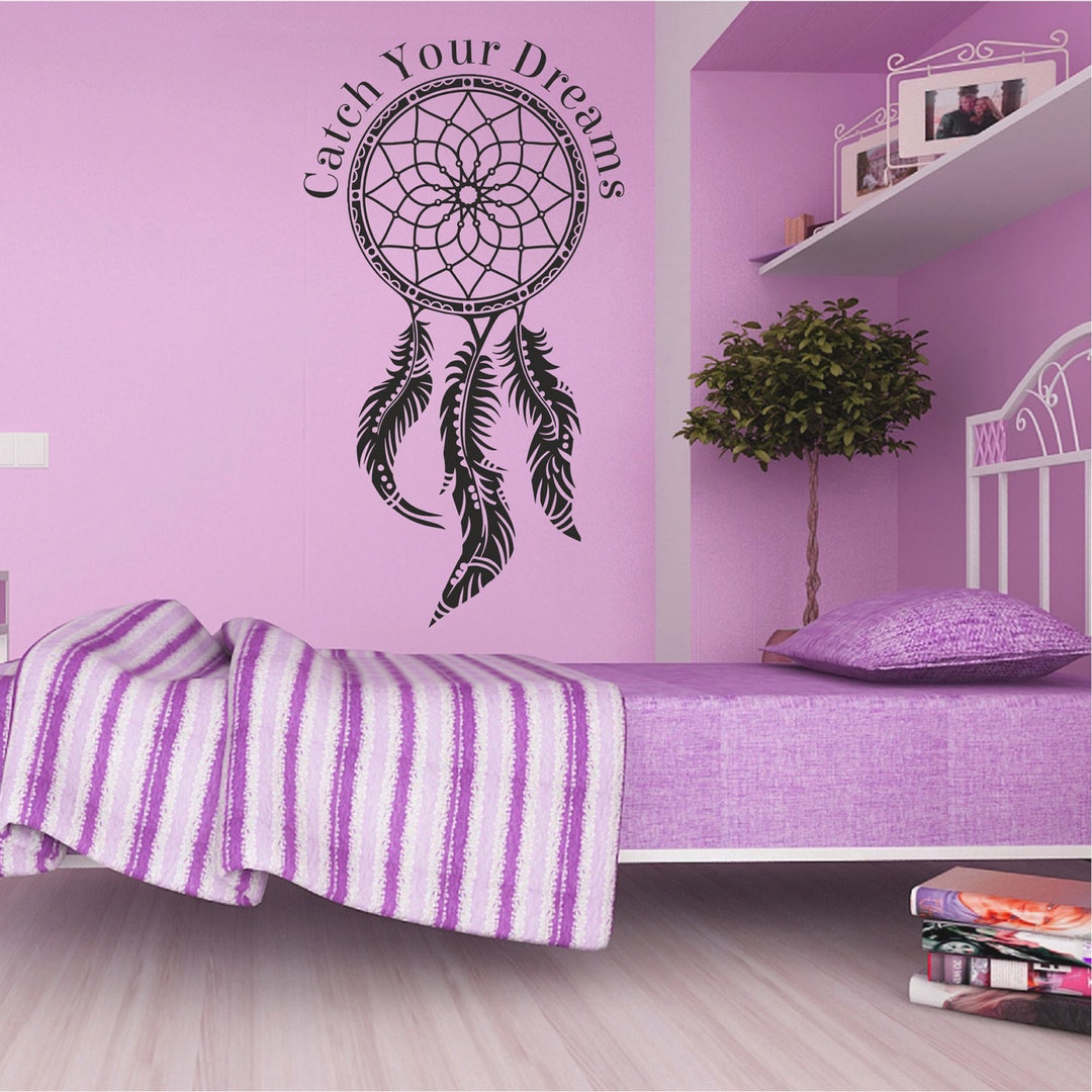 Catch Your Dreams Wall Decal Dreamcatcher Wall Decal Etsy