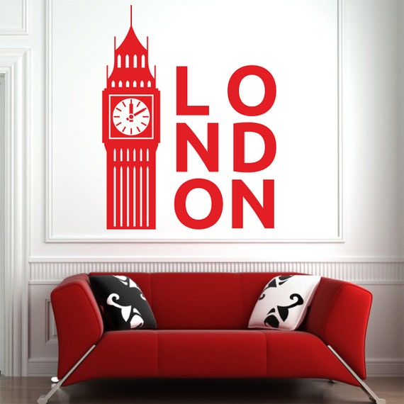 London Skyline Big Ben UK England Travel Decor Home Wall Decal Sticker SK1 London Skyline Big Ben UK England Travel Decor Home Wall Decal Sticker SK1