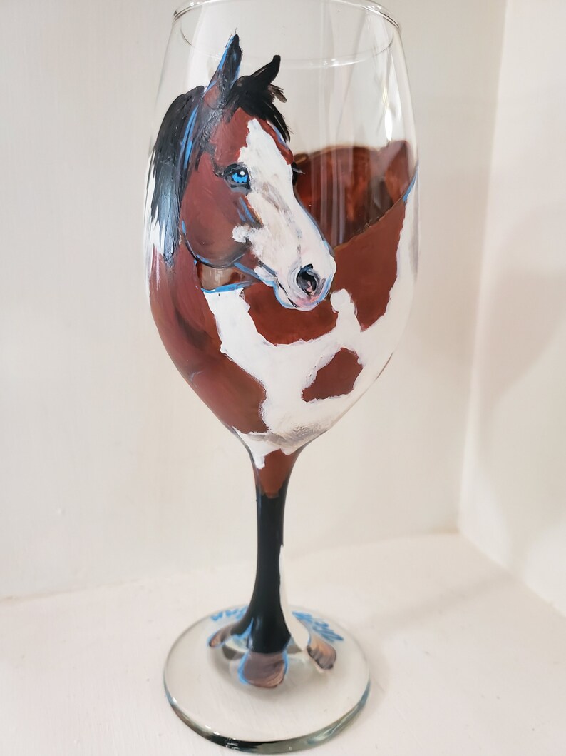 Bottoms Up Horsey Wine Glasses Etsy