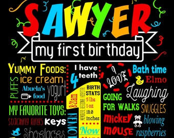 Subway Art Birthday | Etsy