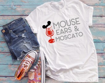 Mouse Ears and Moscato SVG - Silhouette Cameo - Cricut Air - cut files - Instant Download - Digital cut files for decals - Car decal svg