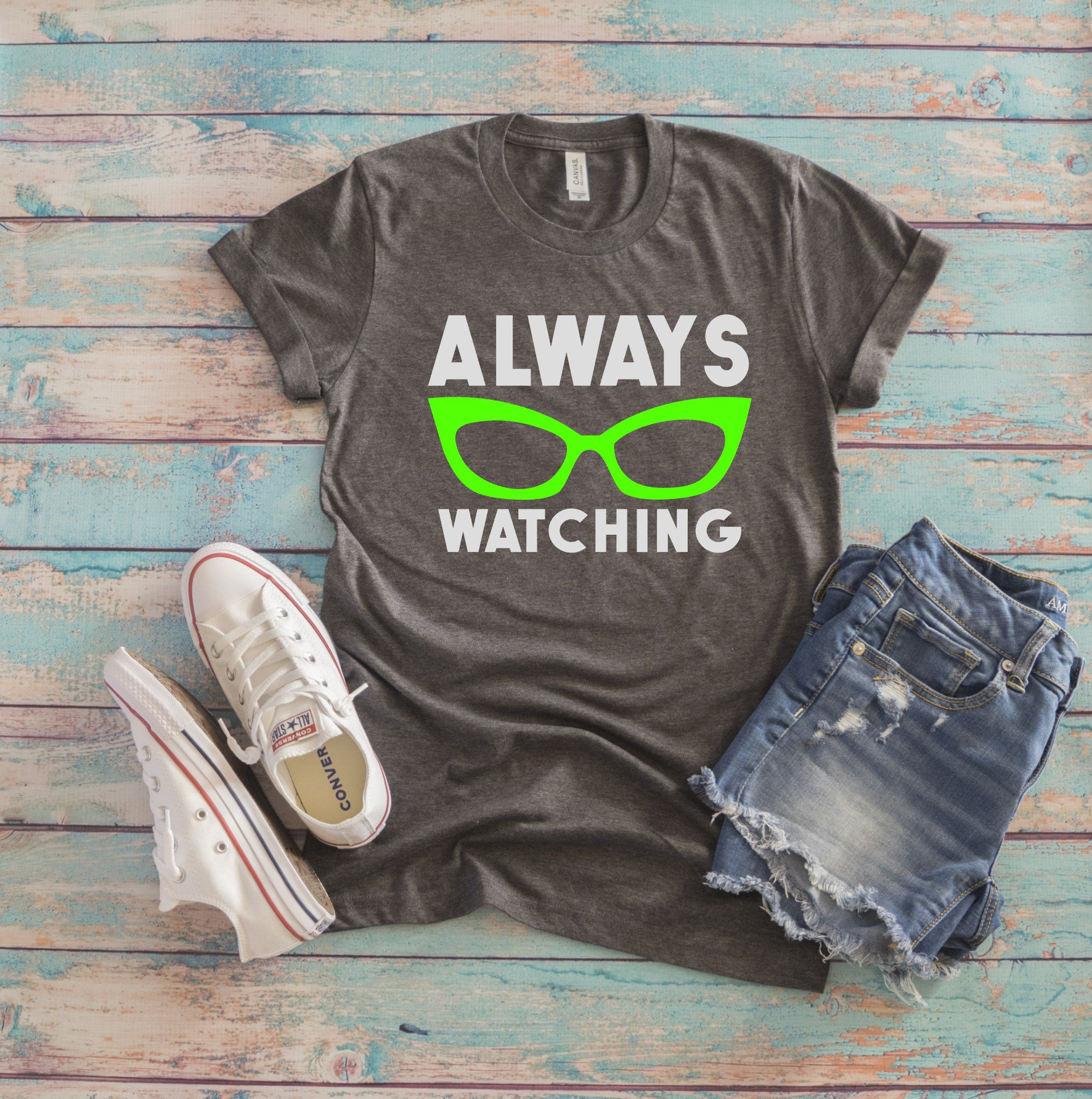 Always watching SVG - Silhouette Cameo - Cricut Air - cut files - Instant Download - Digital cut files for decals - Car decal svg