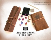 DND Adventurer 39 s Field Kit, RPG gift set, dice, polyhedral, dungeons and dragons, journal, fantasy, dice set, roleplay, dungeon master