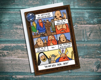 Geburtstagskarte Wikinger Humor. Nerd Geek Fantasie | Etsy