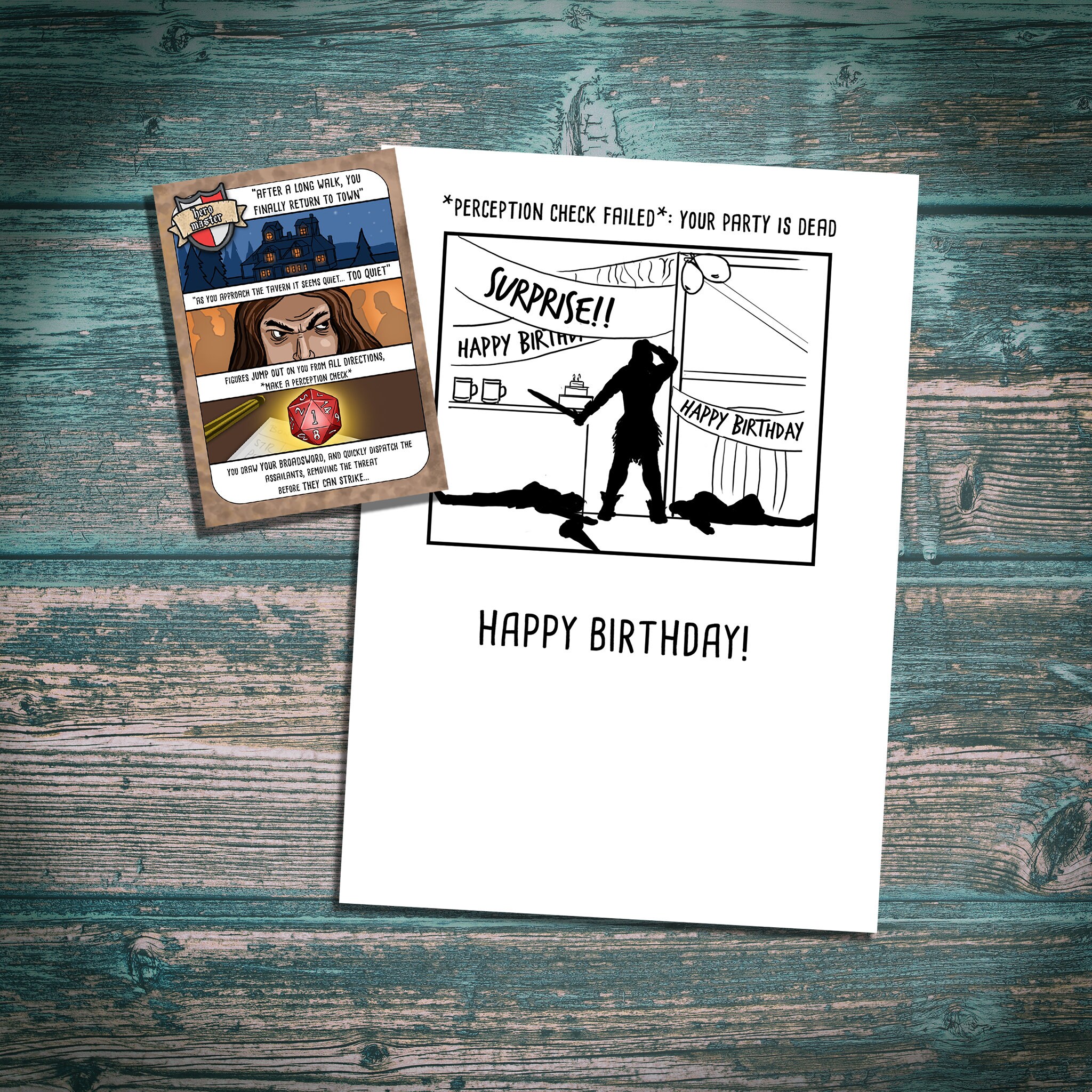 Rpg Birthday Greetings Cards. Geek Humor Fantasy Dragons And | Etsy