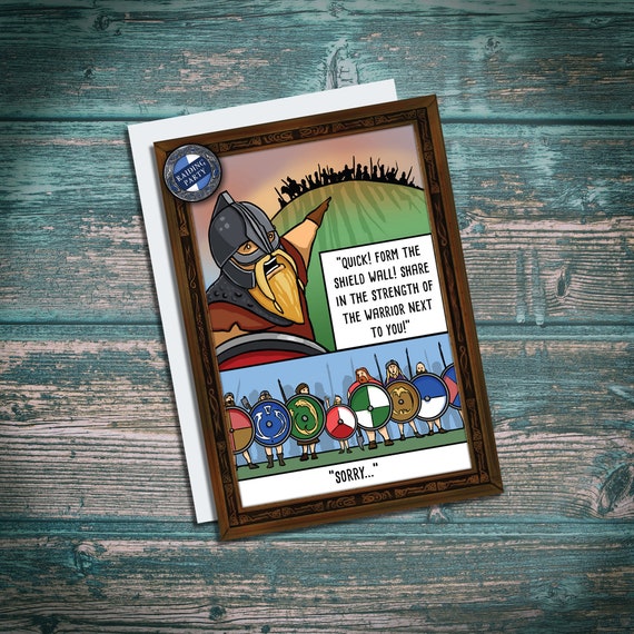 Humour Viking De Carte Danniversaire Nerd Geek Fantaisie Etsy