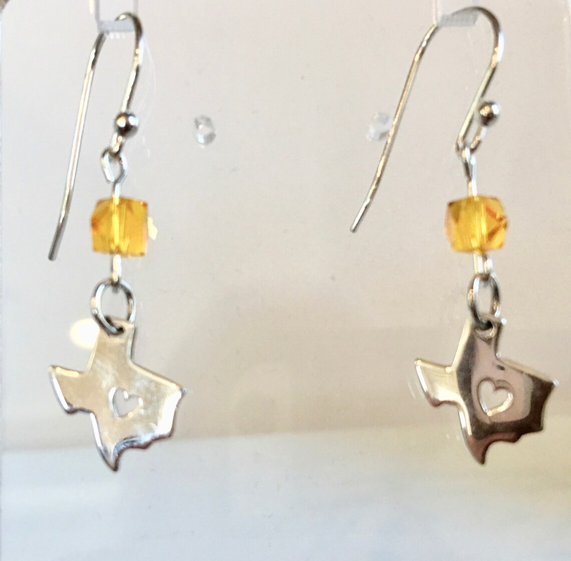 Sterling Beaded Texas Earrings TX Earrings Etsy Italia