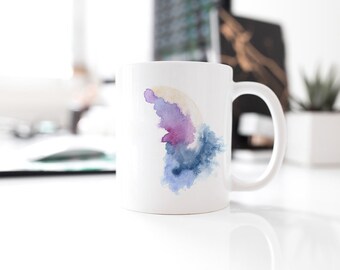 Desert Moon Ceramic Mug, Moon phase mug, watercolor mug, astronomy gifts, astrology mug, witchy mug, spiritual mug, celestial mug