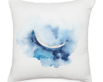 Crescent Moon throw pillow, watercolor throw pillow, moon phase pillow, astrology art, lunar phases throw pillow, astrology gifts home decor