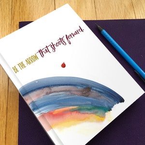 Be the Arrow Hardbound Journal. Yoga gifts. Yoga studio art. Yoga notebook. Yoga diary. Yoga tool. Meditation journal. Gratitude Journal
