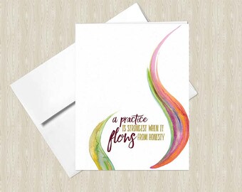 A practice is strongest when it flows from honesty – Greeting Card Set – Set of 4