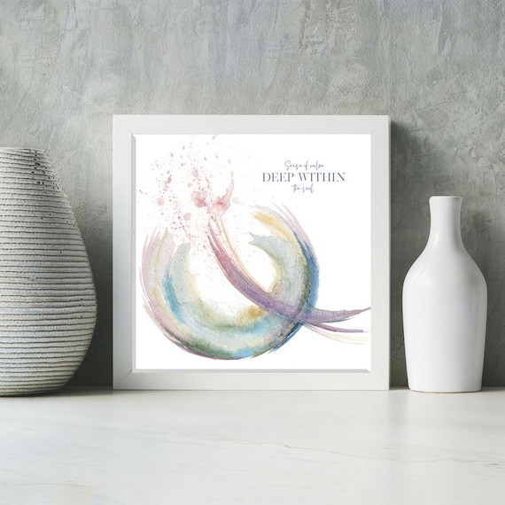 Calm Deep Within The Soul Art Print Modern Art Painting Etsy Ireland