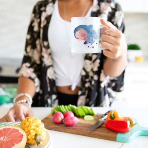 Blood Moon Ceramic Mug, Moon phase mug, watercolor mug, astronomy gifts, astrology mug, eclipse moon mug, spiritual, supermoon, celestial