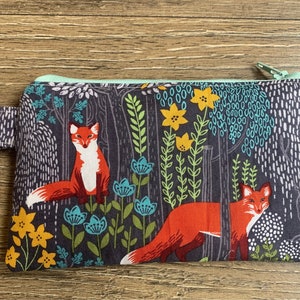 Bolso de muñeca de zorro, bolso de muñeca, bolso pequeño, bolso con estampado de zorro, estampado de zorro, regalo de zorro, bolso de noche, bolso de artículos esenciales, monedero de zorro