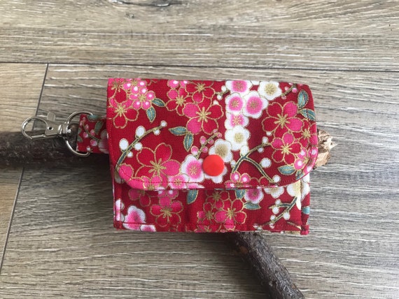 Cherry Blossom Card Purse Small Purse Card Holder Cherry 