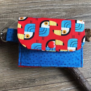 Bolsa de cartão, bolsa pequena, porta cartão, bolsa tucano, carteira tucano, estampa tucano, presente tucano, bolsa de tecido