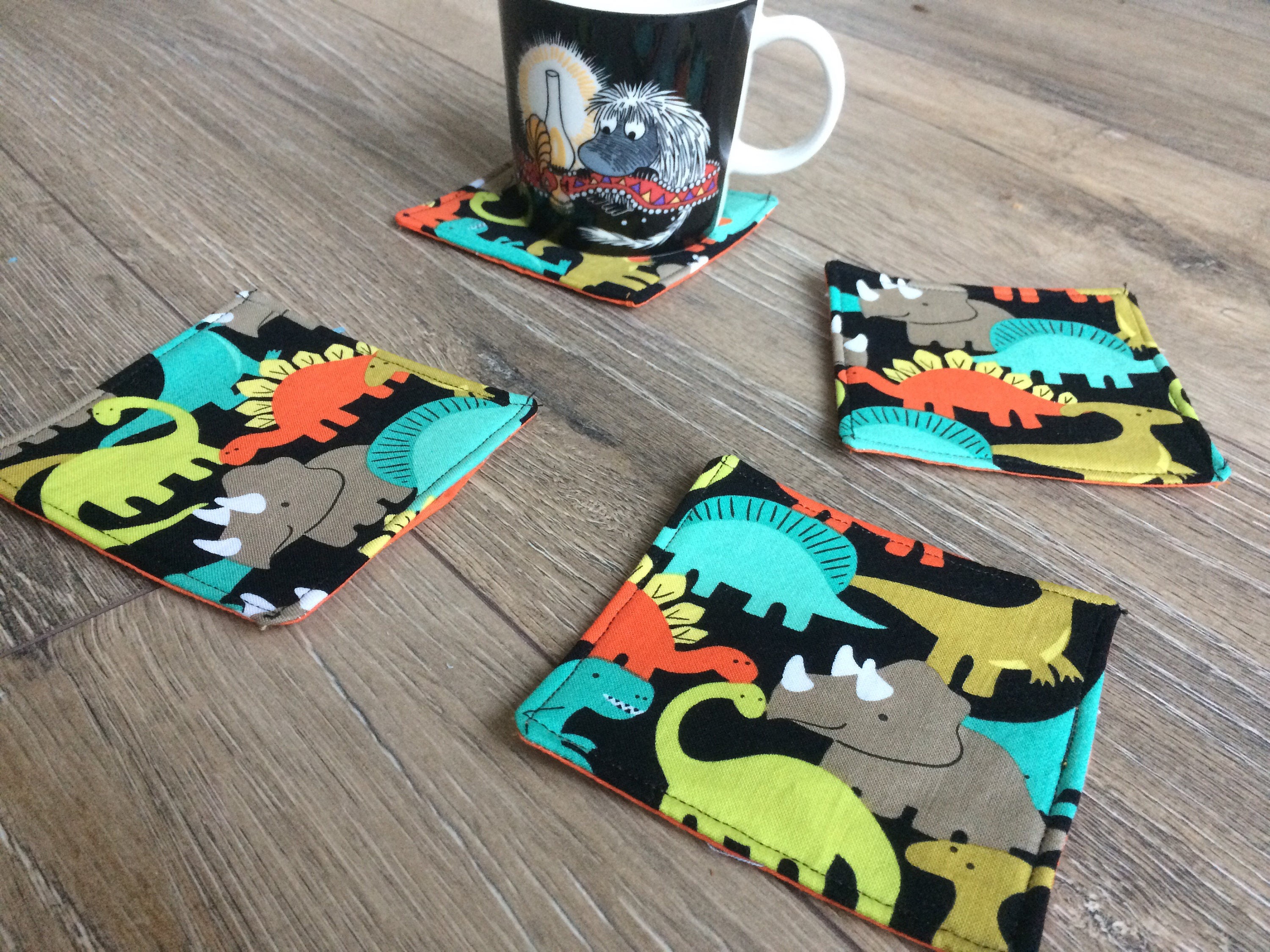 Dinosaur Coasters Dinosaur Print Dinosaur Gift Dinosaur Etsy