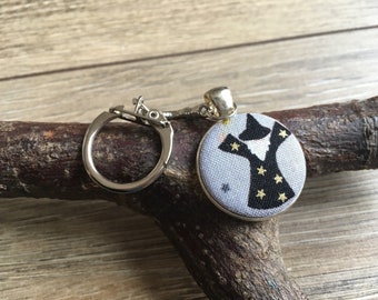 Wizard keyring, Wizard keychain, wizard charm, book bag charm, planner charm, handbag charm, wizard gift, wizard print, stocking filler