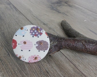 Sheep Pocket Mirror, sheep gift, sheep print, sheep lover gift, farmer gift, animal lover gift, compact mirror, pocket mirror, make up