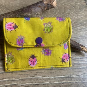 Bolsa de cartão de inseto, bolsa pequena, porta-cartões, bolsa de inseto, carteira de inseto, estampa de inseto, presente de inseto, porta-voucher, bolsa infantil, bolsa de besouro