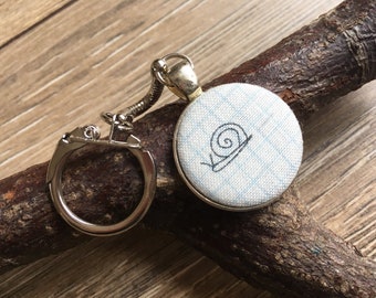 Snail keyring, snail keychain, snail charm, book bag charm, planner charm, handbag charm, snail gift, snail print, stocking filler