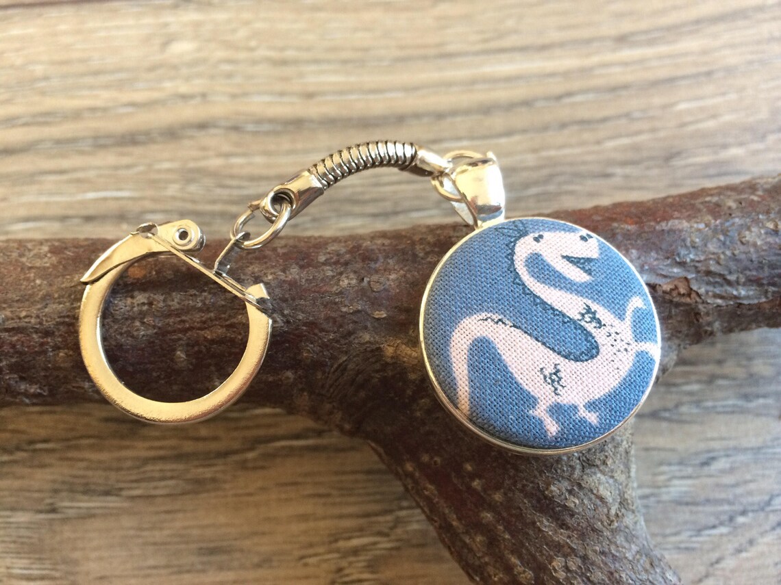 Dragon Keyring Dragon Keychain Dragon Print Dragon Gift Etsy