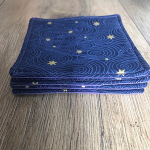 Stern Untersetzer, Stern Druck, Stern Geschenk, Stoff Untersetzer, neues Haus Geschenk, Housewarminggeschenk, Lehrer Geschenk, Tee-Liebhaber-Geschenk, Kaffee-Liebhaber-Geschenk Bild 6