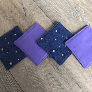 Stern Untersetzer, Stern Druck, Stern Geschenk, Stoff Untersetzer, neues Haus Geschenk, Housewarminggeschenk, Lehrer Geschenk, Tee-Liebhaber-Geschenk, Kaffee-Liebhaber-Geschenk Bild 4