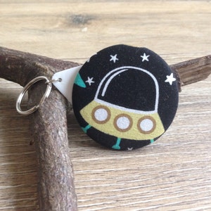 UFO baby usa espejo, espejo llavero, llavero espejo, regalo OVNI, impresión ufo, regalo de espacio exterior, espacio impresión, accesorios de tula