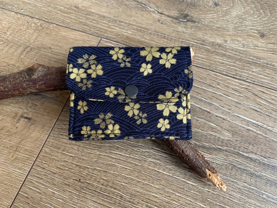 Japanese Card purse, small purse, card holder, Japanese print purse, Japanese print wallet, Japanese print gift, card purse, voucher gift