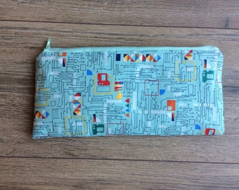 Étui à crayons circuit, imprimé circuit, cadeau de circuit, cadeau d’ingénieur, cadeau de programmeur, cadeau geek, cadeau de nerd, sac de fermeture éclair, cadeau d’enseignant, étudiant
