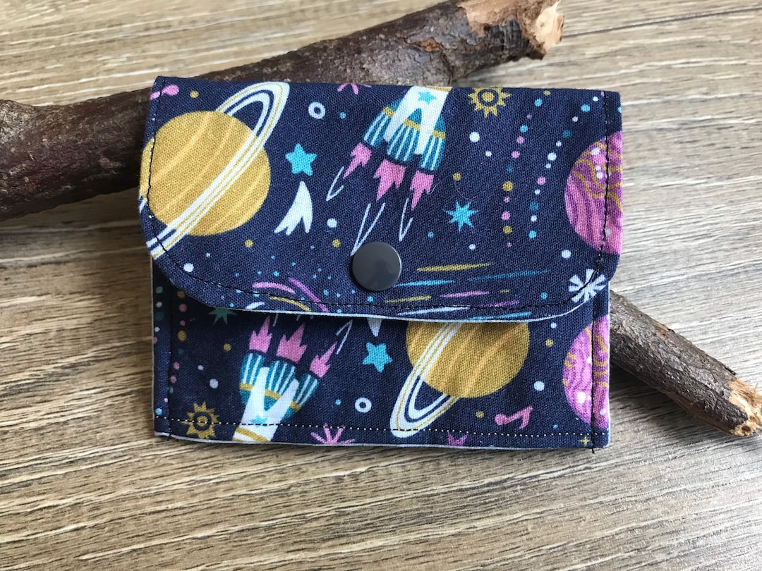 Rocket Card Purse, Small Purse, Card Holder, Space Card Purse, Rocket ...