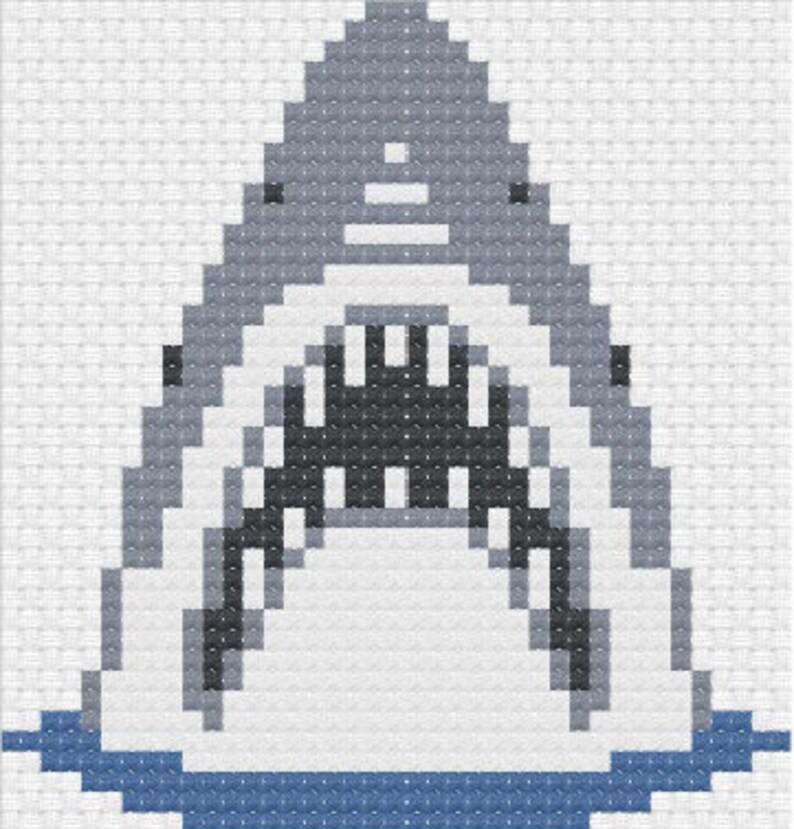 Shark Cross Stitch Pattern PDF Digital Download | Etsy