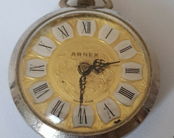 Vintage Arnex Mechanical Pendant Watch Working