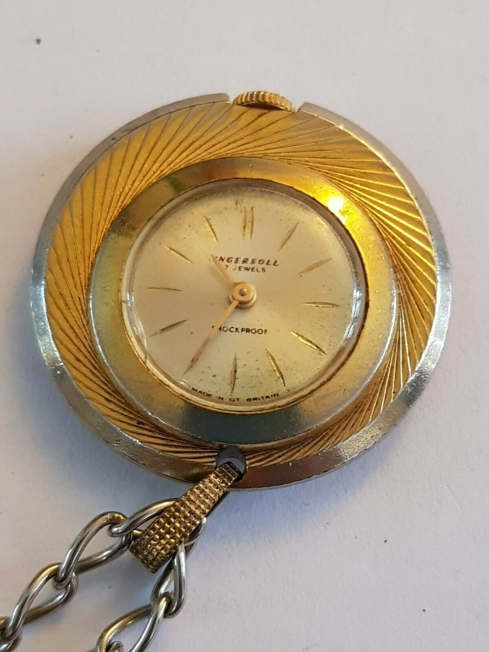 Vintage Ingersoll 7 Jewels Mecahnical Pendant Watch Etsy