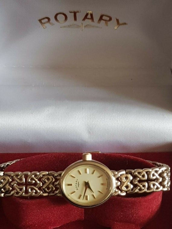 Vintage Rotary Boxed Dolphin Standard Ladies Quartz W… Gem