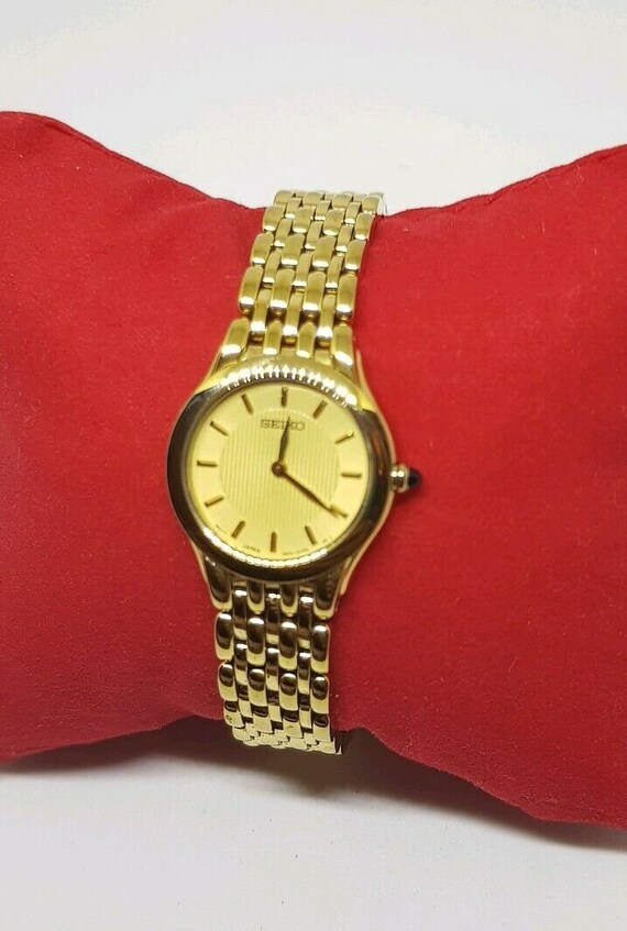 Seiko Sapphire Crystal Ladies Gold Tone Plated Quartz Watch - Etsy Finland