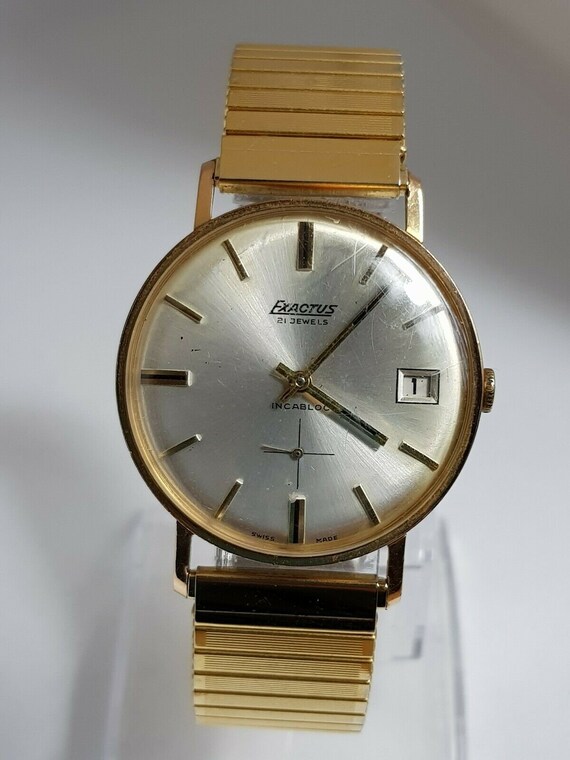 Vintage Exactus 21 Jewels Incabloc Mens Mechanical Watch | Etsy