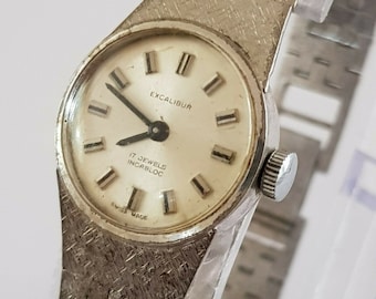 Vintage Excalibur 17 Jewels Incabloc Mechanical Ladies Watch Working Etsy Canada