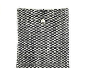 Tablette, Ipad étui en tissu, douille d’Ipad, pour Ipad, noir housse Ipad, Ipad le tissu des manches, étui blanc noir, Tablet Case, la manche, cadeau pour lui, cadeau